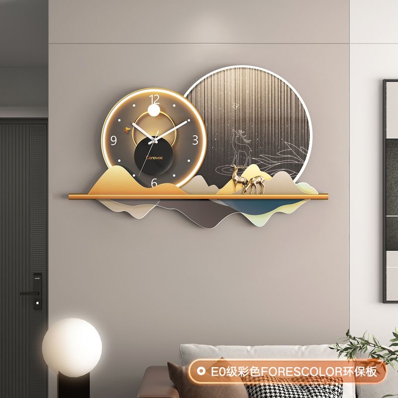 Landscape Clock 49X30 CM 1 Environmentally friendly material, no need for punching Landscape Clock 49X30 CM 1 Environmentally friendly material, no need for punching